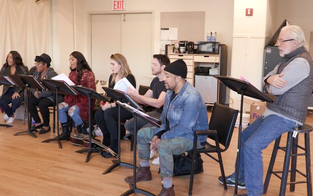 The Company of ExtraOrdinary in rehearsal.